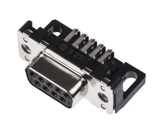 63-7382-73　Harting 9 Way Right Angle Through Hole PCB D-sub Connector Socket, 2.74mm Pitch, with M3 Threaded Inserts　9661127601