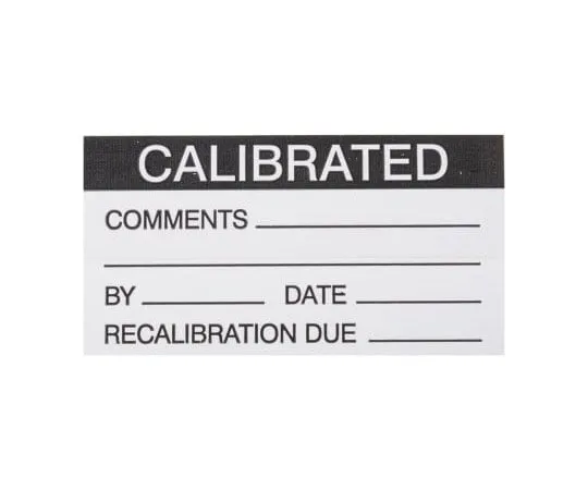 63-7547-86　RS PRO Adhesive Pre-Printed Adhesive Label-Calibrated-. Quantity: 30　445-4091