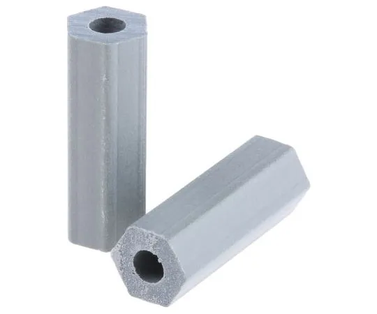 63-7457-92　HS 6 6, 19.1mm High CPVC Hex Spacer 6.4mm Wide, With 2.8mm Bore Diameter for M3, No.6 Screw　HS 6 6