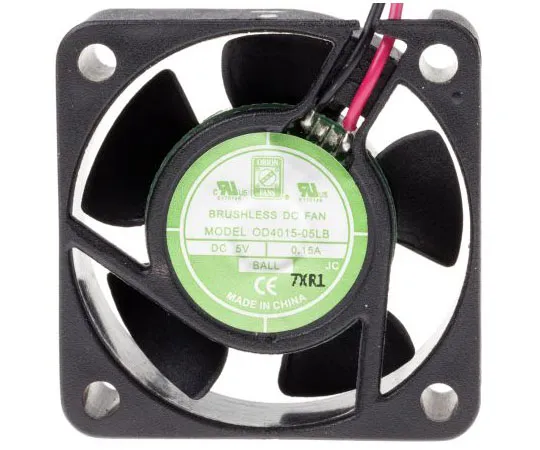 63-7372-24　RS PRO Axial Fan, 40 x 40 x 15mm, 6.8cfm, 1.5W, 5 V dc, IP55　144-2041