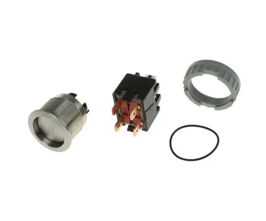 63-7357-33　Schurter Double Pole Double Throw (DPDT) Latching Push Button Switch, IP64 (Front); IP00 (Rear), 22 (Dia.)mm, Panel　1241.6831.1120000