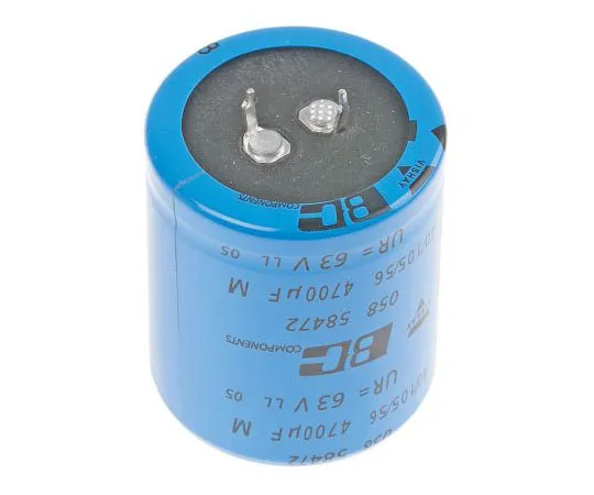 63-7388-40　Vishay 4700μF 63V dc Aluminium Electrolytic Capacitor, Through Hole 35 (Dia.) x 40mm +105°C 35mm 10mm　MAL205858472E3