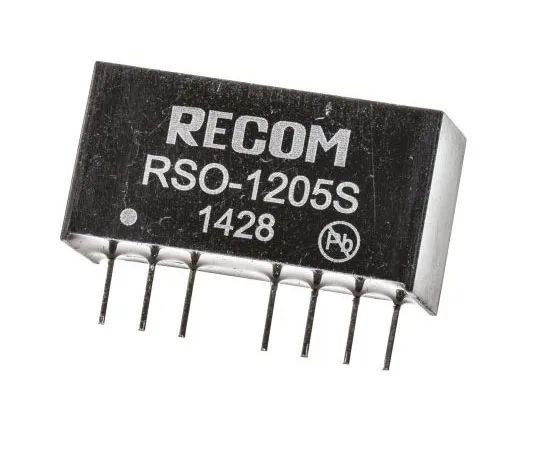 63-7356-77　Recom RSO 1W Isolated DC-DC Converter Through Hole, Voltage in 9 → 18 V dc, Voltage out 5V dc　RSO-1205S