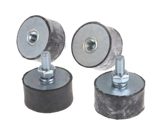 63-7477-89　FIBET 4020VD23-45 40mm Shock Mount M8 40mm Diameter 105.2kg Compression Load 4mm, Male to Female Natural Rubber　4020VD23-45