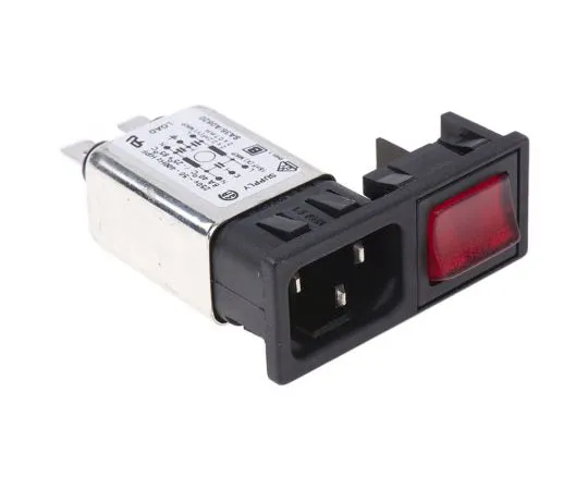 63-7428-28　Male C14 IEC Filter Snap-In,Rated At 6A,250 V ac　BZM27/A0620/59B