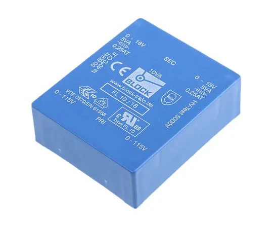 63-7420-19　18V ac 2 Output Through Hole PCB Transformer, 10VA　FL 10/18
