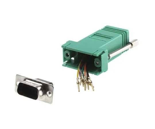 63-7488-35　RS PRO 9 Way D-sub Male, RJ45 Female Adapter　314-8183