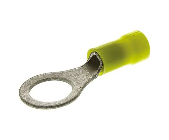 63-7428-20　TE Connectivity PLASTI-GRIP Series Insulated Crimp Ring Terminal, M10 Stud Size, 3mm² to 6mm² Wire Size, Yellow　160300