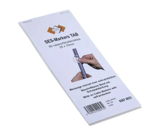 63-7489-24　SES Adhesive Cable Marker Clear 8 → 14mm Dia. Range　3070052000