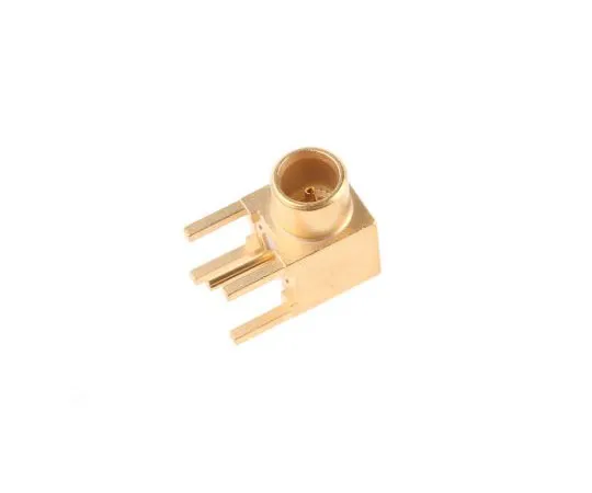 63-7463-60　Radiall Right Angle Through Hole MCX Connector jack, 75Ω Impedance, Solder Termination, 0 → 6GHz　R213665000W