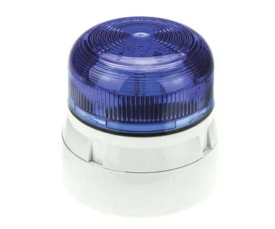 63-7484-12　Xenon, Flashing Beacon Flashguard Xenon Series, Blue, Surface Mount, 12 V dc, 24 V dc　QBS-0056