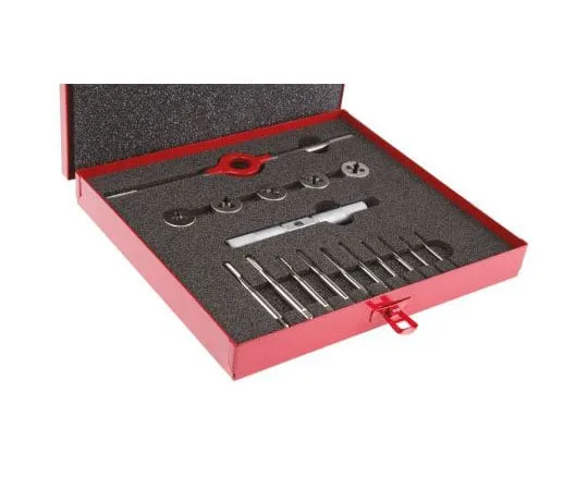63-7433-44　Dormer 12 Piece HSS M2 → M6 Thread Tap & Die Set　L120 8M