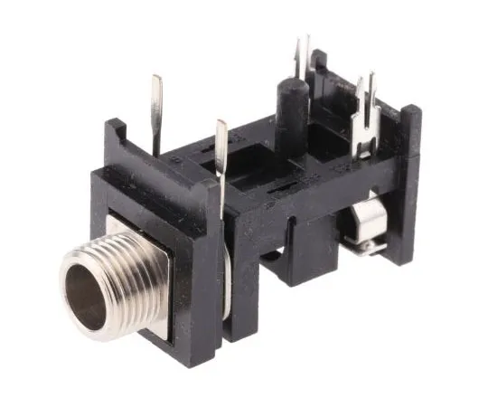 63-7424-91　Switchcraft 6.35 mm PCB Mount Mono Jack Socket, 2 Pole　RA49C-12A