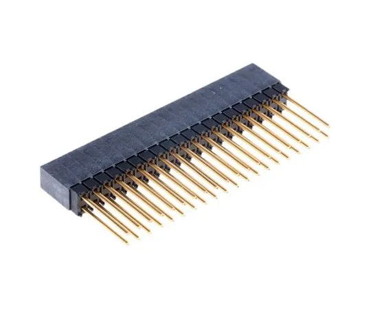 63-7450-63　Samtec ESQ Series 2.54mm Pitch 40 Way 2 Row Straight PCB Socket, Through Hole, Solder Termination　ESQ12039GD