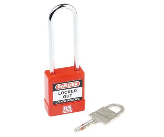 63-7406-04　1 Lock, 5mm Shackle Steel Safety Lockout Padlock　175-1181