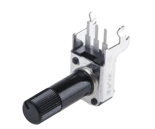 63-7456-99　Alps Electric Rotary Carbon Film Potentiometer with a 6 mm Dia. Shaft, 10kΩ, ±20%, 0.05W, Logarithmic RK09K1110A2Y　RK09K1110A2Y