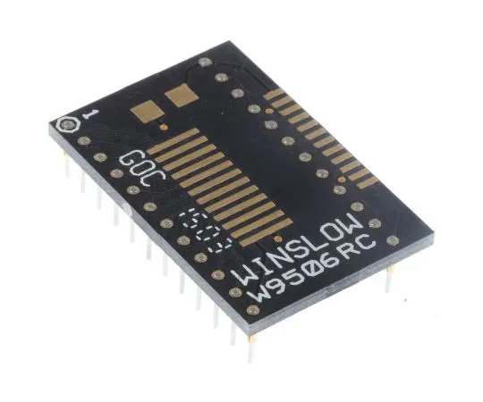 63-7380-63　Winslow Straight Through Hole Mount 1.27 mm, 2.54 mm Pitch IC Socket Adapter, 24 Pin Female SOP to 24 Pin Male DIP　W9506RC