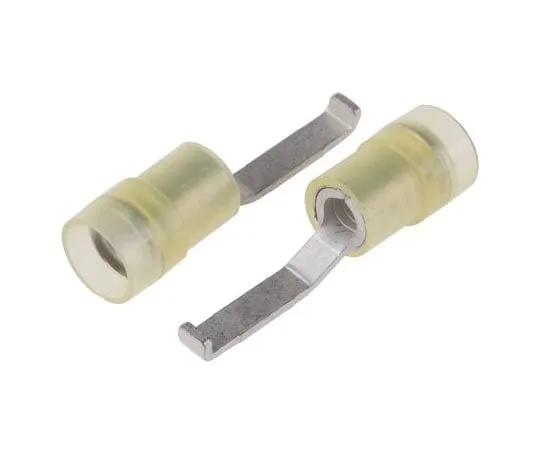 63-7459-97　RS PRO Hooked Insulated Crimp Blade Terminal 17.2mm Blade Length, 4mm² to 6mm², 12AWG to 10AWG, Yellow　267-4085