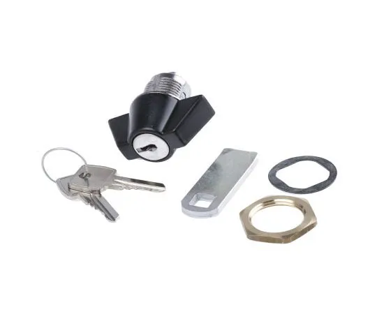 63-7518-59　Euro-Locks a Lowe & Fletcher group ******* Panel to Tongue Depth 16mm Zamak Powder Coated Camlock, Key to unlock　F383-01-1 (1242E)