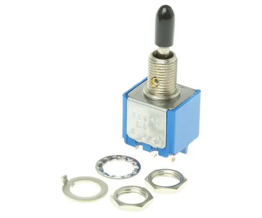 63-7440-24　APEM Double Pole Single Throw (DPST) Toggle Switch, On-Off-On, Panel Mount　55649AVDE