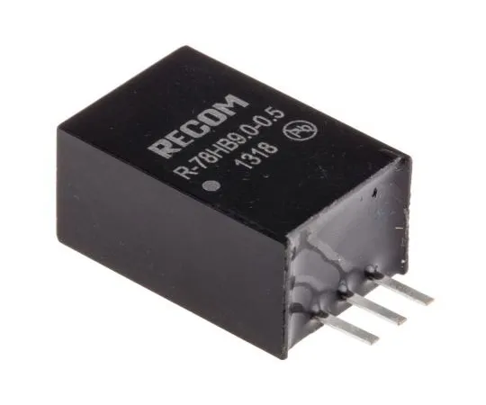 63-7356-40　Recom Switching Regulator, 14 → 72V dc Input, 9V dc Output, 500mA　R-78HB9.0-0.5