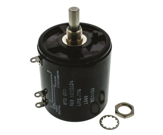 63-7473-29　Vishay 1 Gang 10 Turn Rotary Wirewound Potentiometer with a 6.35 mm Dia. Shaft, 500Ω, ±1%, 8W, Linear 860B1501　860B1501