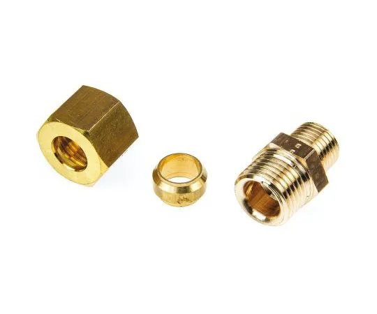 63-7437-85　Legris 10mm x 1/4 in BSPT Male Straight Coupler Brass Compression Fitting　0105 10 13