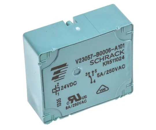 63-7395-24　TE ConnectivityE SPDT Non-Latching Relay PCB Mount, 24V dc Coil, 5A　V23057-B0006-A101 7-1393215-5