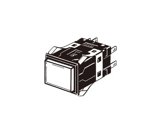 62-4834-50　Illuminated push-button switch (LED) (square body type) (Rectangle) A3S　A3SJ-90A1-24EW