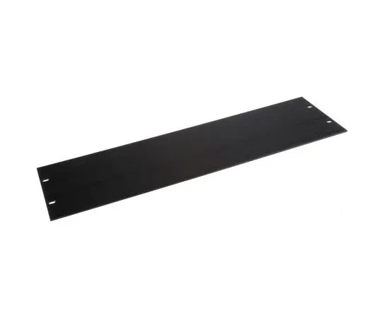 63-7543-80　19-inch Front Panel, 3U, Black, Aluminium　439-3334