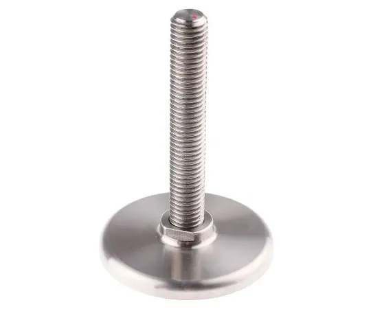 63-7528-21　Nu-Tech Engineering Stainless Steel Adjustable Feet A315/001 60mm Dia. 90mm 1250kg Static load Capacity ,75mm M12　A315/001