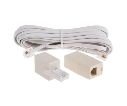 63-7494-57　RS PRO White 5m Telephone Extension Cable Male BT　331-7698