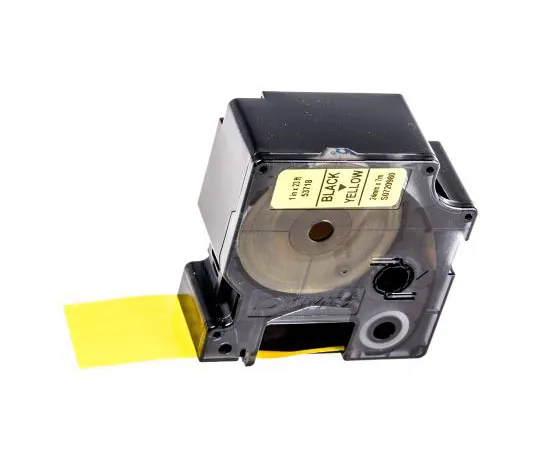 63-7518-65　Dymo Black on Yellow Label Printer Tape, 24 mm Width, 7 m Length　S0720980