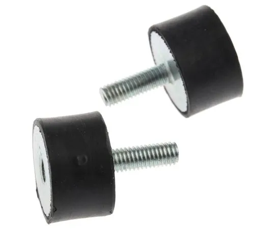 63-7477-87　FIBET 2515VD18-60 33mm Shock Mount M6 25mm Diameter 87.6kg Compression Load 3mm, Male to Female Natural Rubber　2515VD18-60