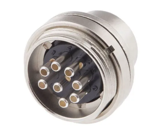 63-7455-82　Binder 723 Series Miniature Wall Mount Connector, 8 contacts Plug　09-0173-00-08