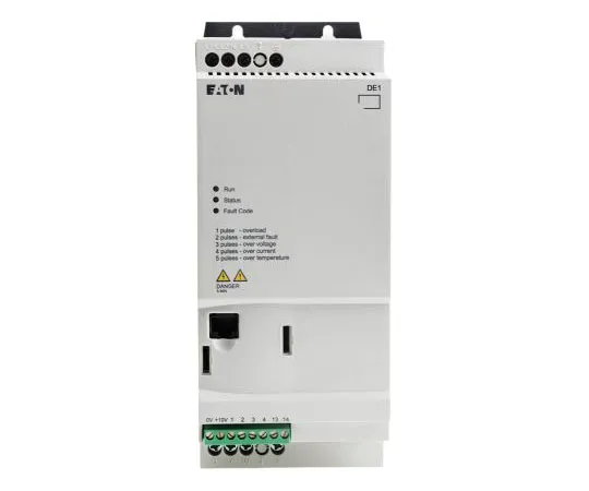 63-7388-89　Eaton Variable Speed Starter, 3-Phase In, 60Hz Out 5.5 kW, 480 V ac, 11.3 A DE11, IP20　180676 & DE11-34011NN-N20N
