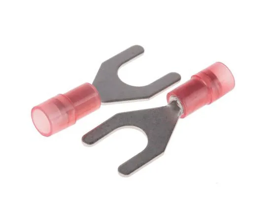 63-7459-79　RS PRO Insulated Crimp Spade Connector, 0.5mm² to 1.5mm², 22AWG to 16AWG, M6 (1/4) Stud Size Nylon, Red　267-3666