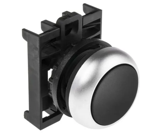 63-7526-43　Eaton M22 Series, Black Push Button Head, Momentary, 22mm Cutout　78635764 & M22-D-S+M22-A