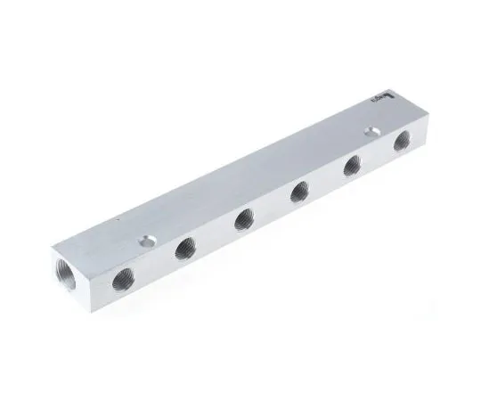 63-7539-18　6 Outlet Pneumatic Manifold Threaded Fitting, G 3/8 G 1/4　3311 13 17 06