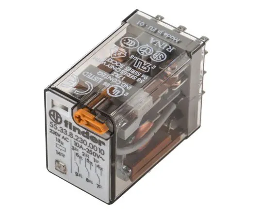 63-7472-14　Finder55 Series 3PDT Non-Latching Relay Plug In, 230V ac Coil, 10A　55.33.8.230.0010
