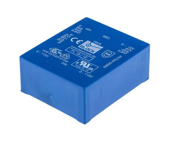 63-7420-25　12V ac 2 Output Through Hole PCB Transformer, 18VA　FL 18/12