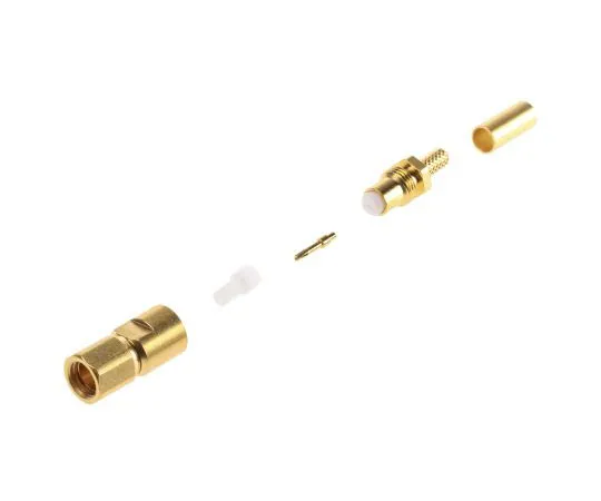 63-7474-12　Radiall Straight 50Ω Cable Mount SMC Connector, Crimp Termination, RG179, RG187, RG188, RG316　R112075000