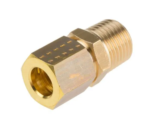 63-7437-84　Legris 8mm x 1/4 in BSPT Male Straight Coupler Brass Compression Fitting　0105 08 13