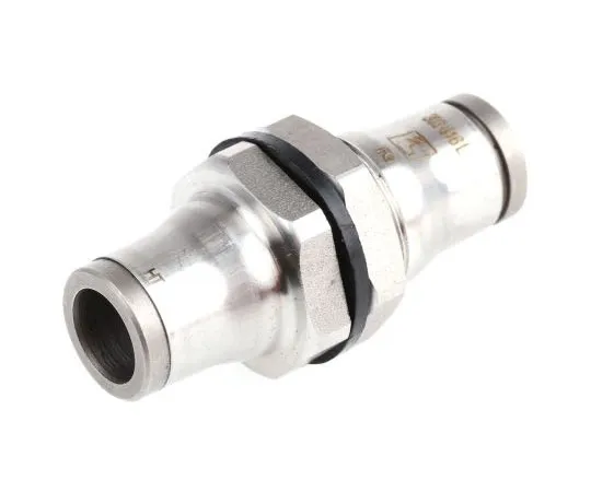 63-7434-04　Legris Pneumatic Bulkhead Tube-to-Tube Adapter Straight Push In 8 mm to Push In 8 mm　3816 08 00