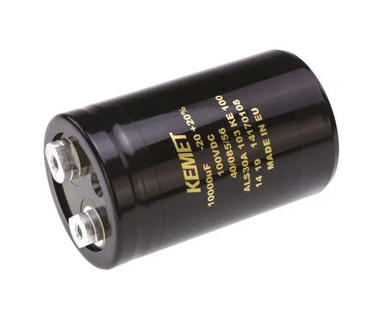 63-7516-69　KEMET 10000μF 100V dc Aluminium Electrolytic Capacitor, Chassis Mount 51 x 82mm +85°C 51mm 82mm　ALS30A103KE100