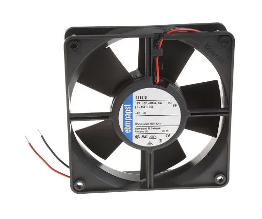 63-7524-93　ebm-papst 4300 Series Axial Fan, 119 x 119 x 32mm, 170m³/h, 5W, 12 V dc　4312G