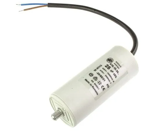 63-7519-61　Ducati Energia 25μF Polypropylene Capacitor PP 400 → 500V ac ±5% Tolerance Stud Mount 4.16.10 Series　4.16.10.26.14