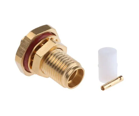63-7532-32　Radiall Straight 50Ω Panel Mount Bulkhead Fitting SMA Bulkhead, Solder Termination RG405　R124326003W