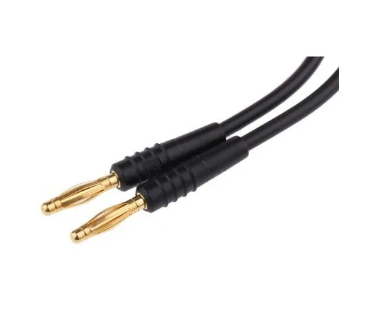 63-7455-71　Multi Contact 2 mm Test lead, 10A, 30 V ac, 60 V dc, Black, 45cm Lead Length　28.0047-045-21