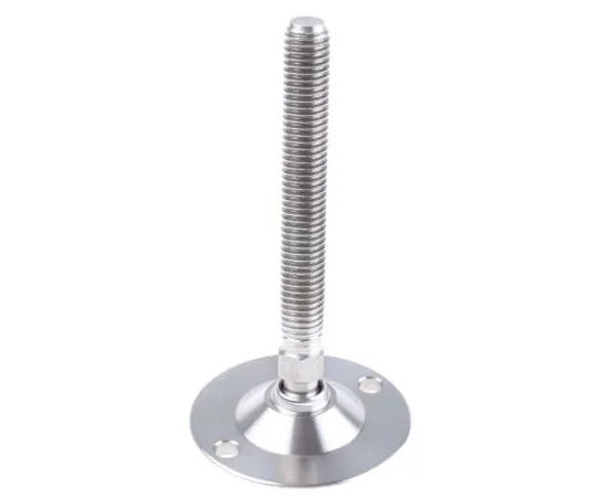 63-7528-13　Nu-Tech Engineering Stainless Steel Adjustable Feet A200/002 50mm Dia. 97mm 500kg Static load Capacity ,75mm M10　A200/002